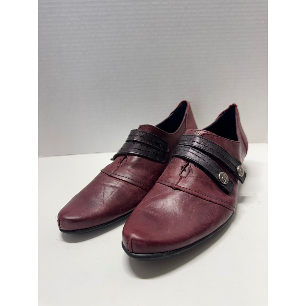 Dorking by Fluchos‎ Burgundy Leather Monk Strap Loafers Made in Spain Size 9 40